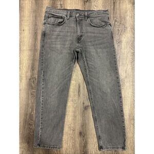 Levi's 502 Regular Fit Straight Leg Jeans Men's Faded Stone Black Denim W34xL30